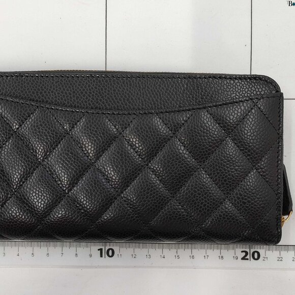 CHANEL Matelasse Caviar Leather Classic Long Zip Wallet AP0242 Black - COA inc. - Picture 5 of 17